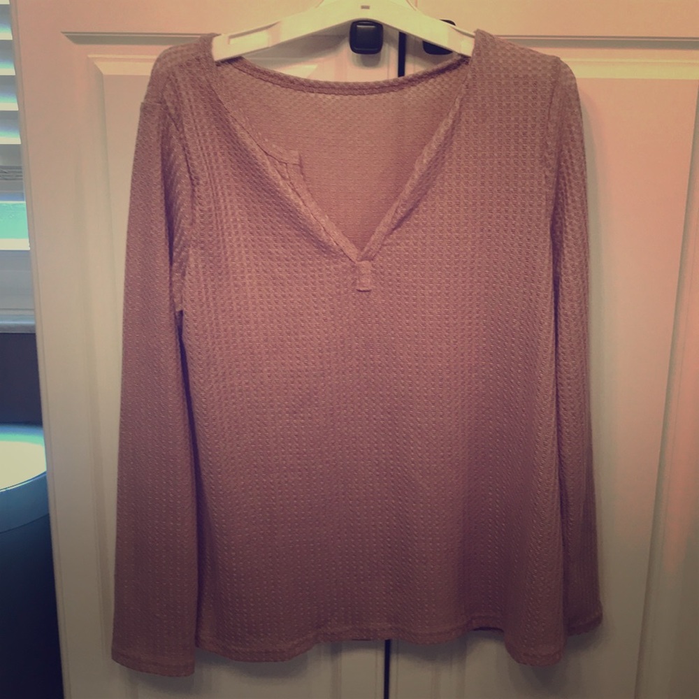 Long sleeve pink top